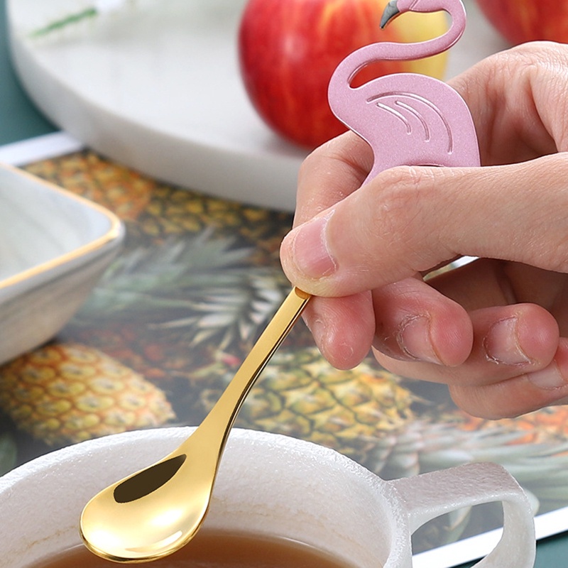 Thời Trang Muỗng Cà Phê Hình Chim Hồng Hạc