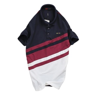 Áo thun có cổ phối màu LADOS - 9024 chất cá sấu co giãn tốt không xù lông, form thoải mái