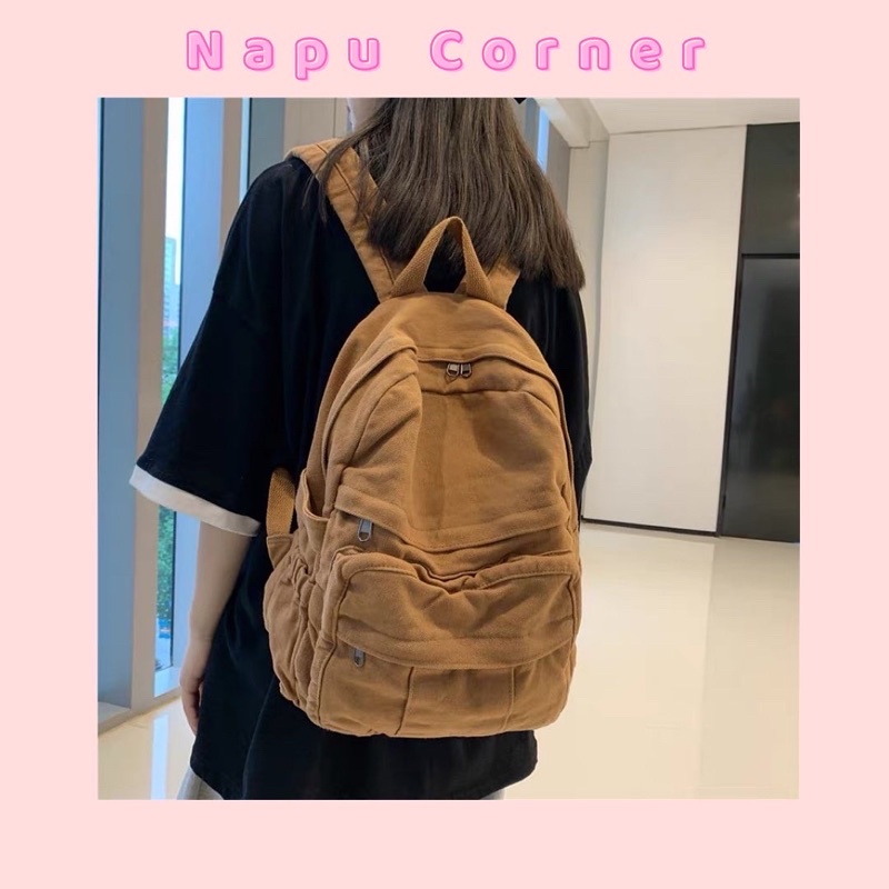 COMBO BALO VINTAGE CANVAS + LOGO CÀI + KẸP GỖ, SỔ TAY MINI, STICKER DÁN,.. ]