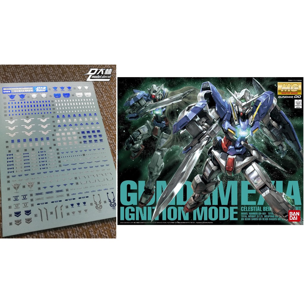 Decal nước MG Exia - Avalanche Exia Gundam (ánh bạc)