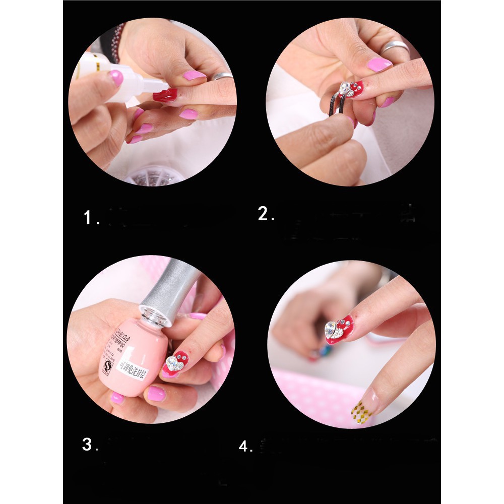 Set 10 hạt đính trang trí móng tay nghệ thuật hình vương miện 3D