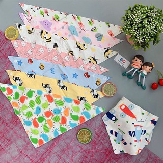 Khăn Yếm Tam Giác, Khăn Chéo Cho Bé Yêu Có Cúc Bấm Chất Đẹp 100% Cotton