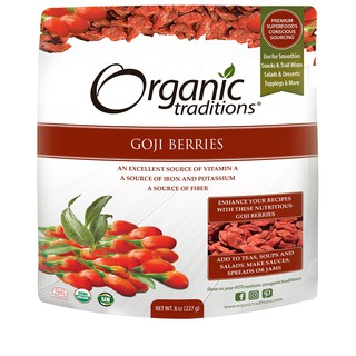 Kỉ Tử Khô Hữu Cơ Organic Traditions Goji Berry 227g