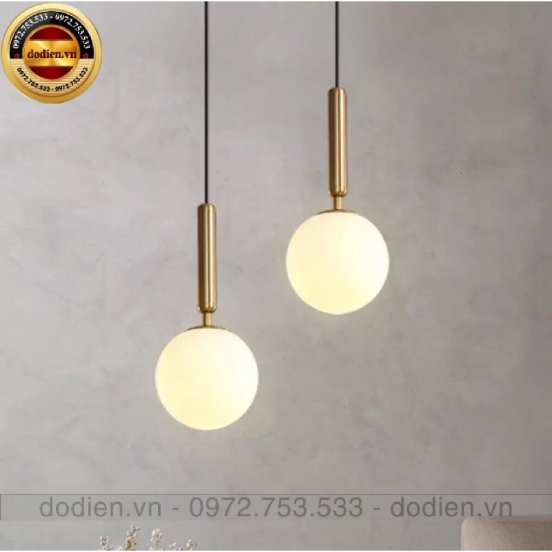 Đèn thả thuỷ tinh tab đầu giường dây 2m hiện đại, đèn Bắc Âu T016 đèn decor