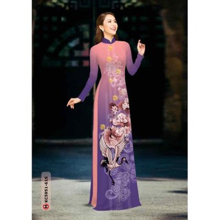 vải áo dài con hạc 