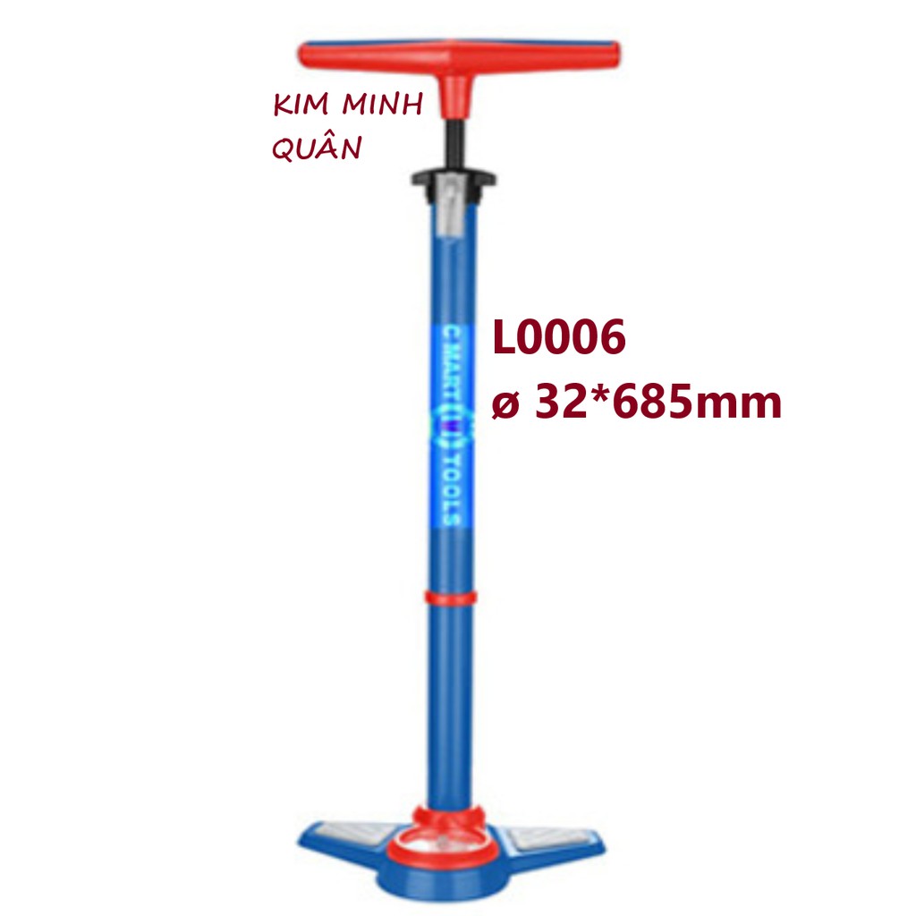 Bơm Hơi Tay Có Đồng Hồ Đo Áp Suất ø32x685mm L0006 CMART