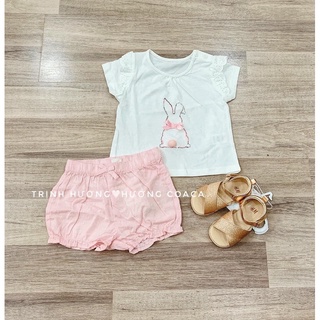 Áo phông thỏ matalan bé gái cotton mềm