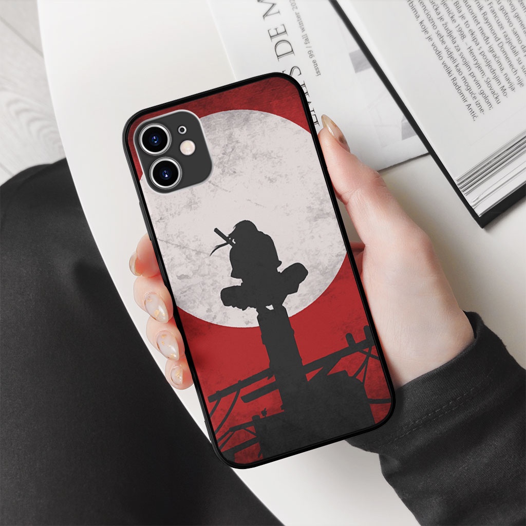 Ốp lưng Manga ninja ngồi trên cột dưới ánh trăng cho IPHONE và SAMSUNG  MANGA00074