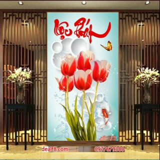 Tranh đính đá lộc phát 47x75cm