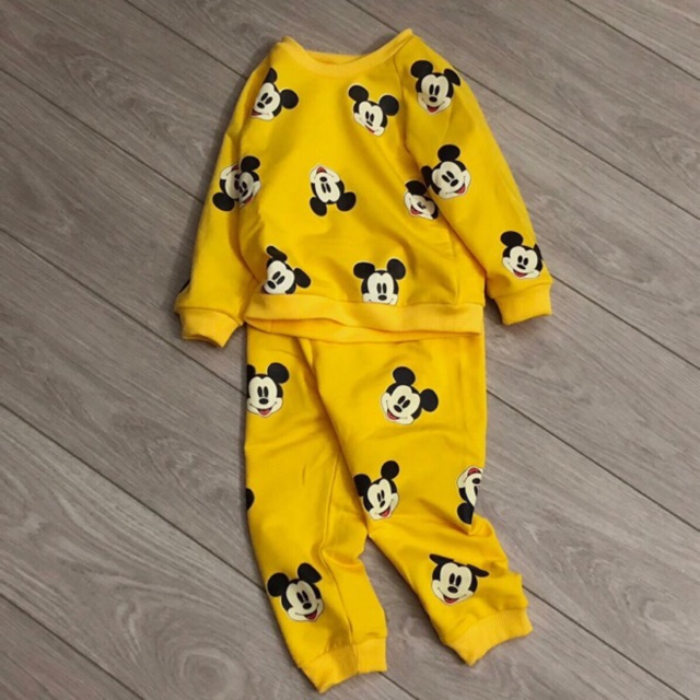 Bộ micky nỉ dài tay cho bé 10-20kg mã 62070