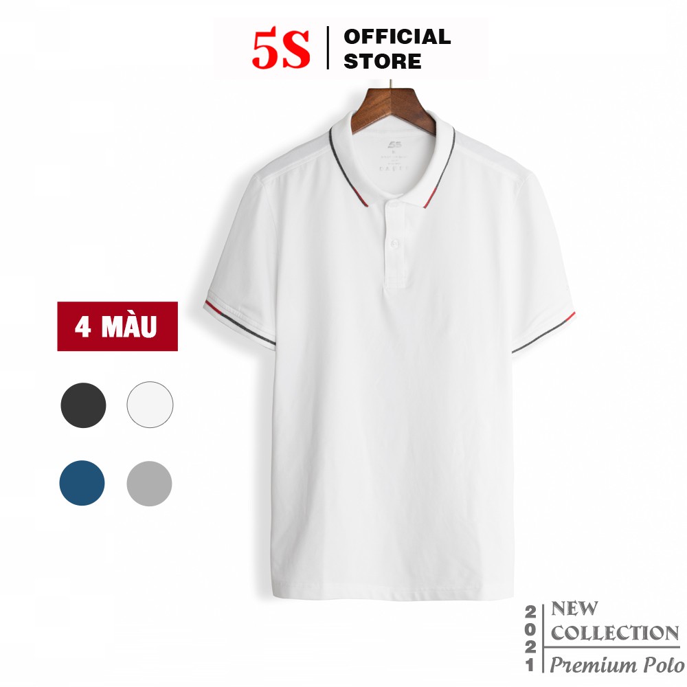 [MUA 2 GIẢM 30K] Áo Thun Nam Có Cổ 5S Chất Liệu Thun Cao Cấp, Siêu Mát, Phom Dáng Trẻ Trung (APC21014-01)