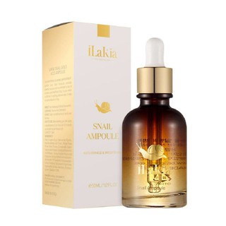 TINH CHẤT ỐC SÊN PHỤC HỒI DA CHUYÊN SÂU - CHỐNG LÃO HÓA ILAKIA SNAIL AMPOULE 30ML CHÍNH HÃNG - 5598