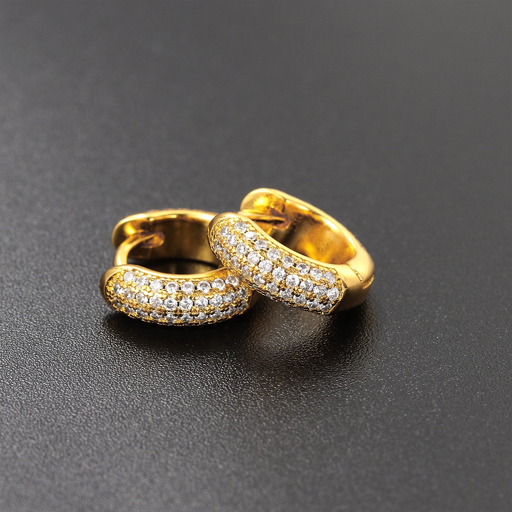 Khuyên Tai Tròn Nhỏ Sang Trọng Phong Cách Hip Hop OHE122 Cho Nam Nữ