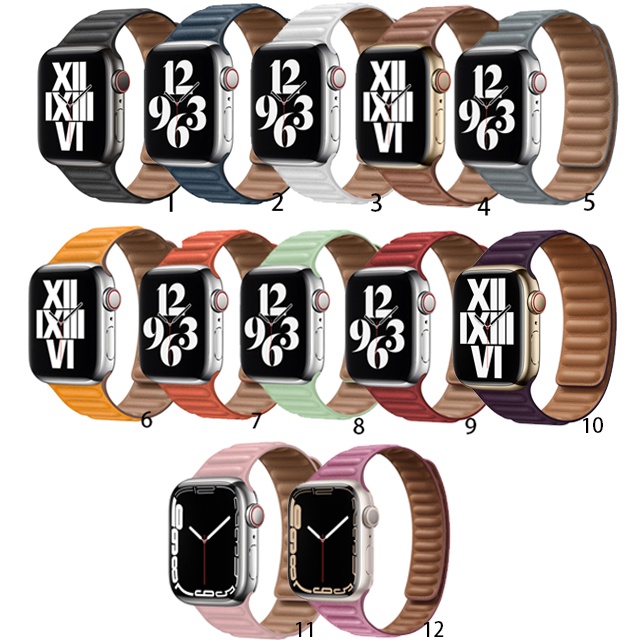 Dây Da Đeo Đồng Hồ Có Khóa Từ Tính Thời Trang Cho Apple 44mm 40mm 38mm 42mm 41mm 45mm Iwatch Series 7 6 Se 5 4 3