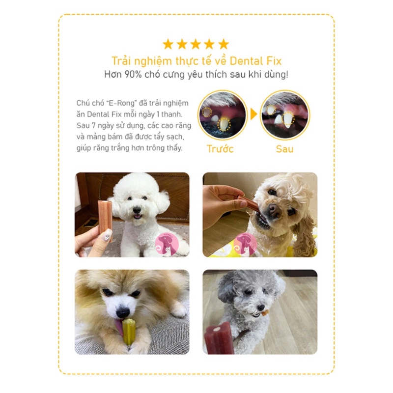 Xương gặm dạng mềm/ Que Gum Chăm Sóc Trắng Răng Cho Chó Bowwow Soft Dental Fix