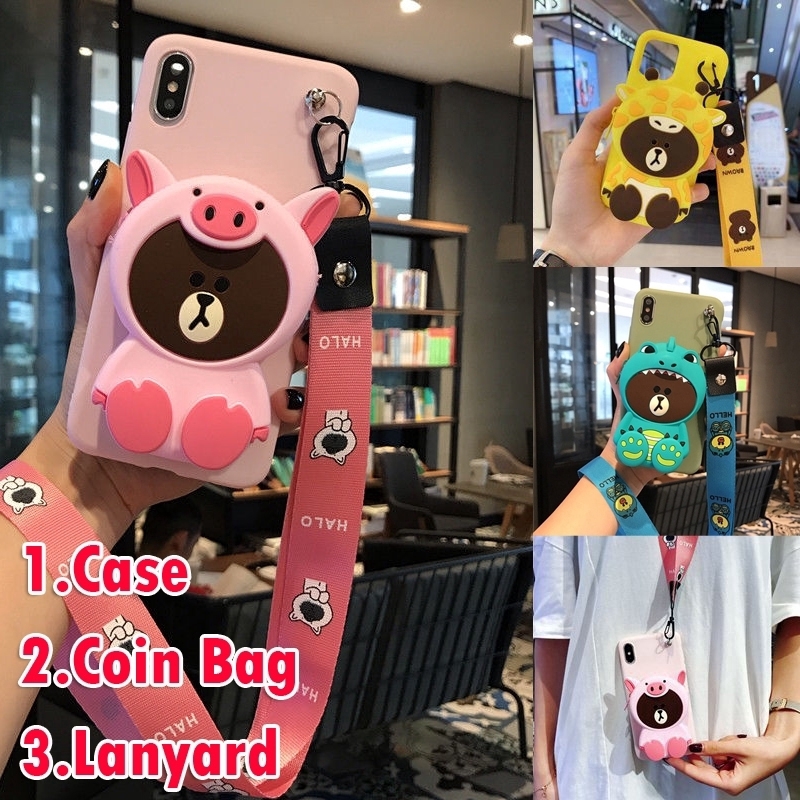 Ốp điện thoại dạng ví có dây đeo cho VIVO Y17/Y15/Y12/Y3/V15/V15 Pro/V11/V11 Pro/V11i/Y93/Y95/Y91/Y91i/Y91C