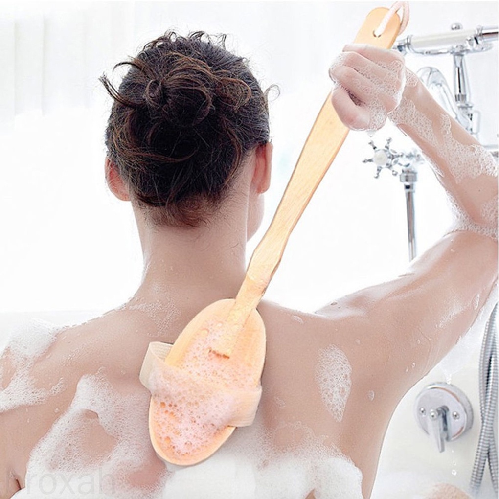 Bàn Chải Chà Lưng Tay Cầm Gỗ Tiện Dụng