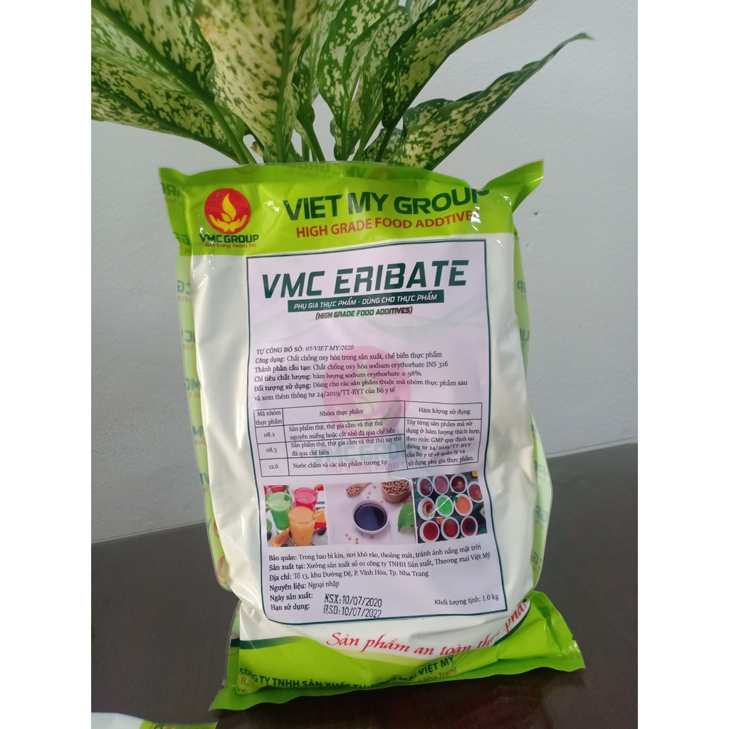 PHỤ GIA BẢO QUẢN, GIỮ MÀU, CHỐNG MỐC, CHỐNG LẮNG - VMC ERIBATE GÓI 1 KG