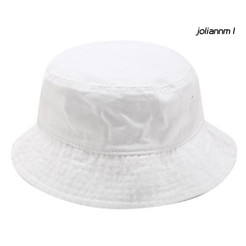 Mũ bucket denim màu trơn chống nắng thời trang cho nam và nữ