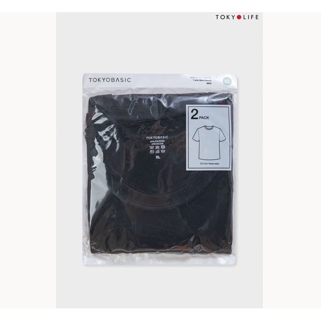 Áo T-Shirt Nam cổ tròn gói 2 chiếc TOKYOLIFE I7TSH624K