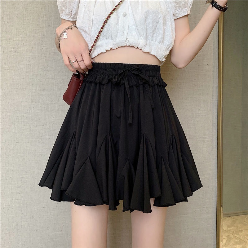 Chân Váy Ngắn Xòe Viền Bèo Dây Nơ Cạp Chun Chân Váy Tennis Dáng Ngắn Freesize Siêu Hot | BigBuy360 - bigbuy360.vn