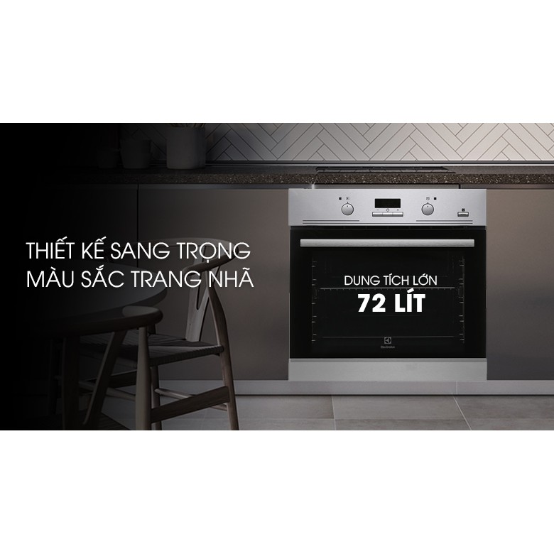 [Mã ELHADEV giảm 4% đơn 300K] Lò nướng âm Electrolux EOB3434BOX (72 lít tích hợp nấu hơi) Hàng Chính Hãng - Giá Sỉ