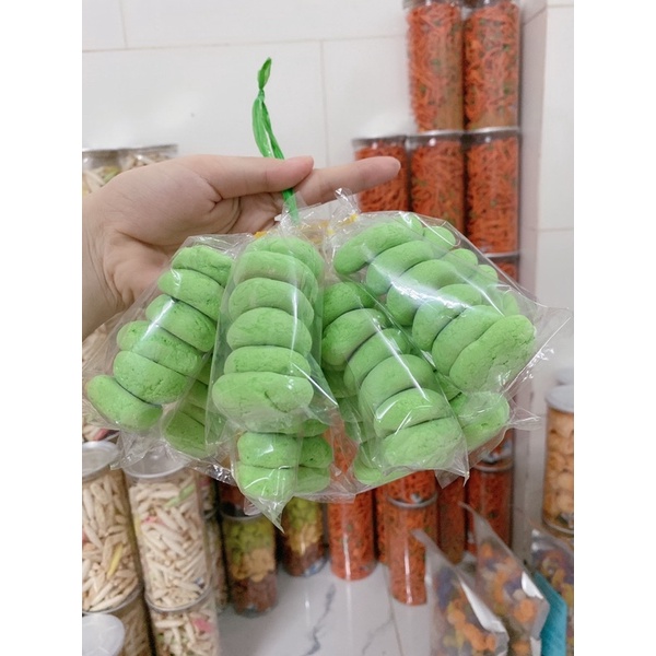 Bánh bao sữa matcha 1 xâu gồm 10 gói(60 cái bánh)