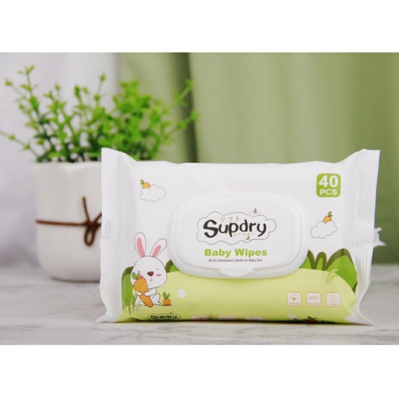 Khăn giấy ướt supdry 40 tờ=250gram