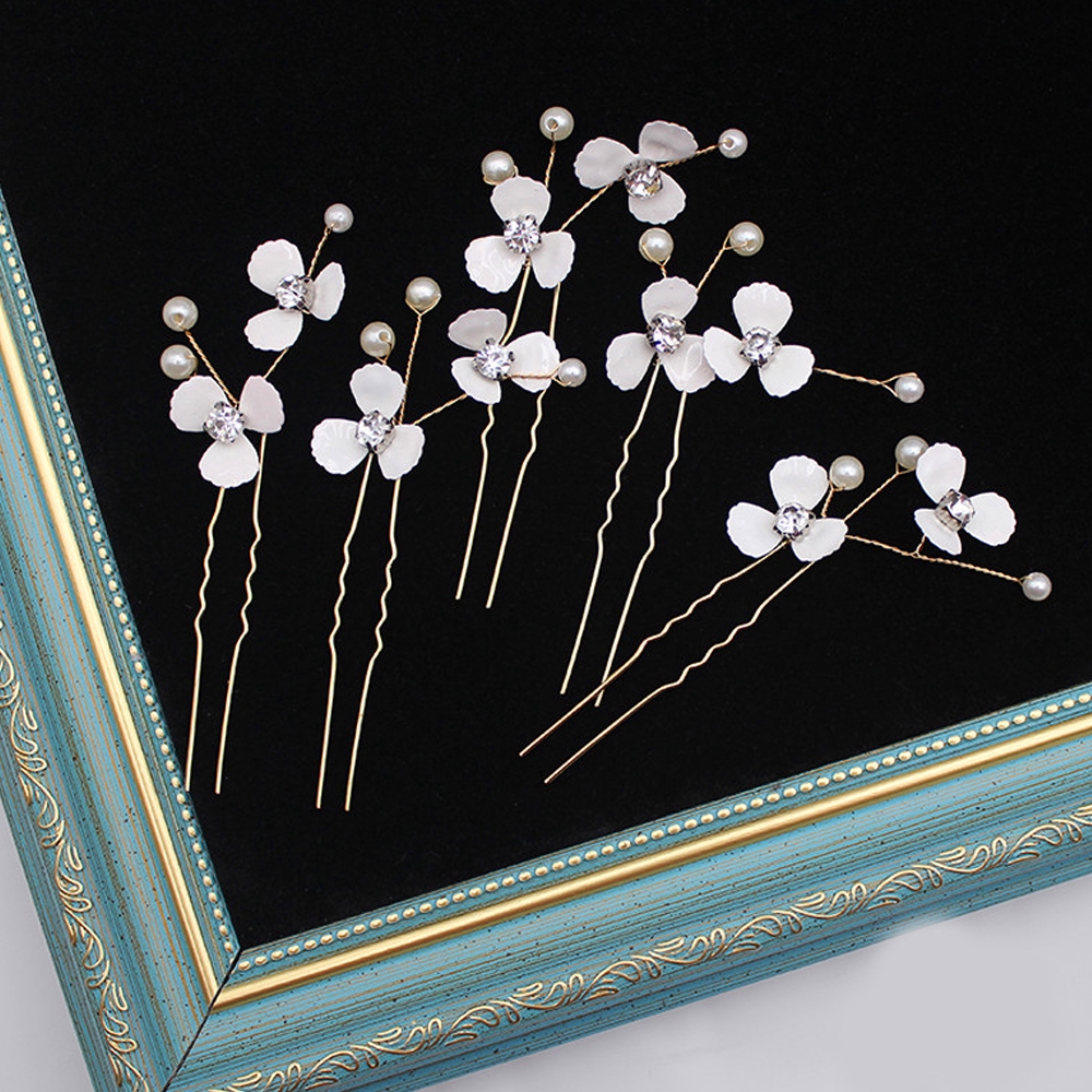 Bộ 1/2/3 Ống|Kẹp Tóc Đính Ngọc Trai Nhân Tạo Thời Trang