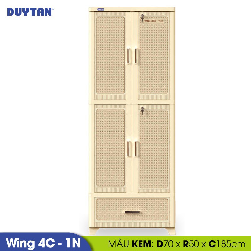 Tủ Nhựa Duy Tân WING 4C-1N - 1159 (Nhiều Màu)