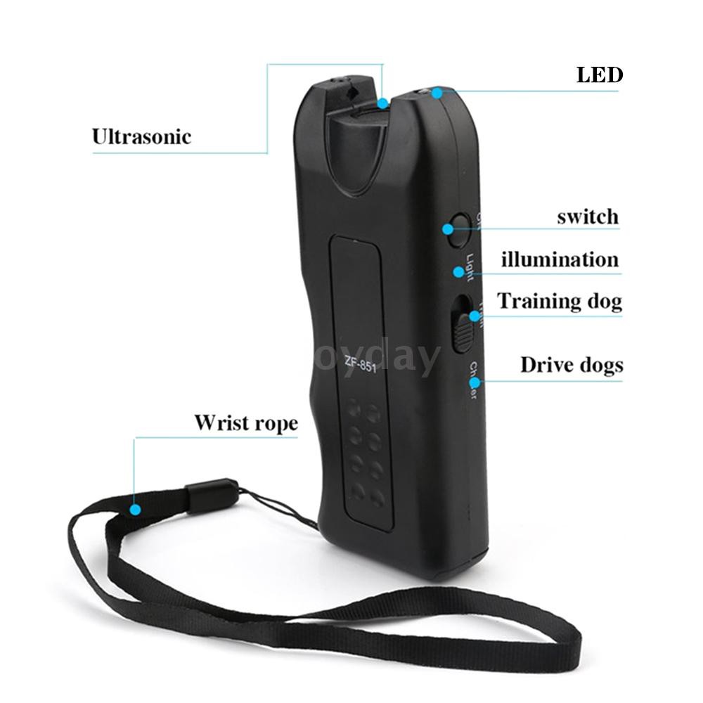 Anti Barking Stop Bark Pet Dogs Training Device Portable Handheld LED Ultrasonic Dog Repeller Control Trainer