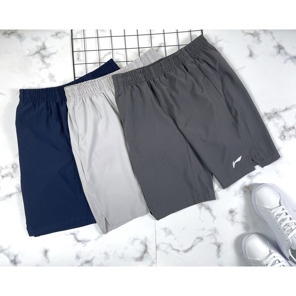 Quần Short nam CHÍNH HÃNG Lining AJKQ297, vải cao cấp co giãn 4 chiều, logo ép nhiệt cao tần chống bong chóc