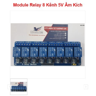 Mạch Relay 8 Kênh 5V (Âm Kích)