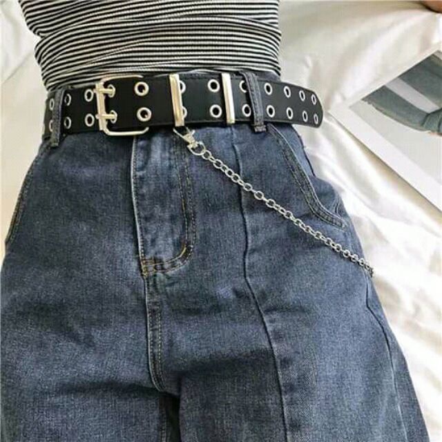 Thắt lưng nữ thời trang khóa vuông hai oze CAMNHUNG thắt lưng da PU