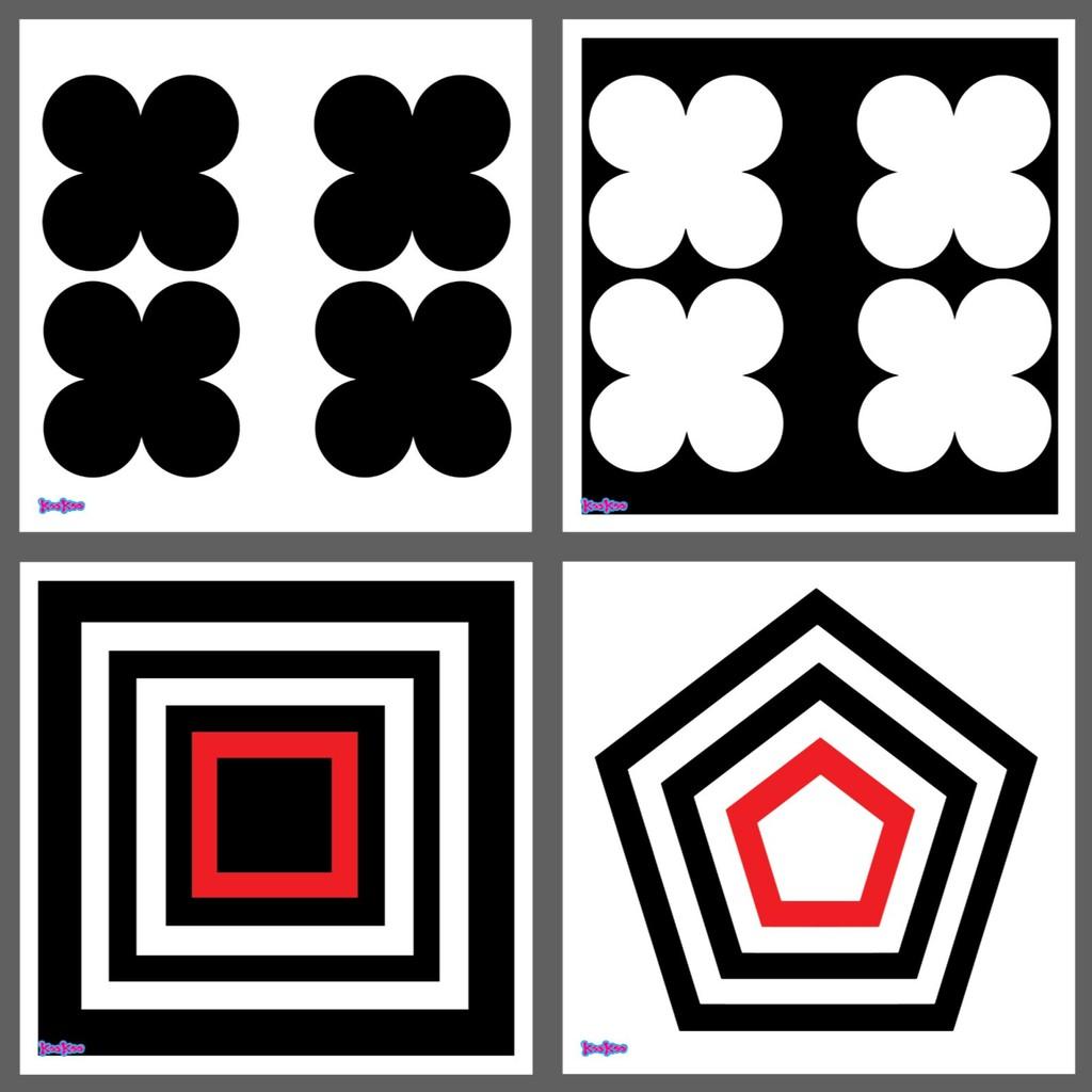 Thẻ Kích Thích Thị Giác Kookoo Bộ 5 Thẻ Card Cứng - Dùng Chung Bộ Sản Phẩm: Nhộng chũn, Quấn chũn
