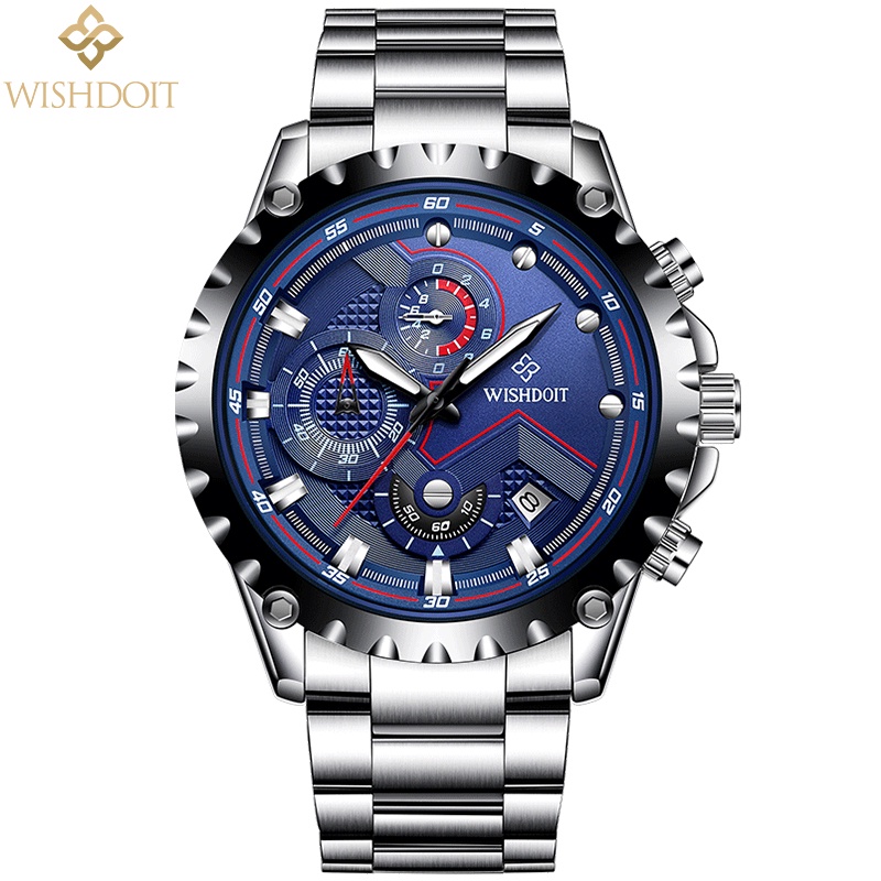 Đồng hồ quartz chất liệu thép không gỉ WISHDOIT