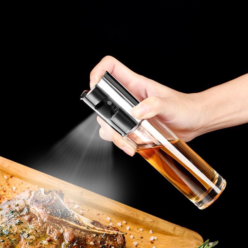 Bình Đựng Dầu Ăn Thủy Tinh Xịt Phun Sương - Chai Lọ Chiết Dầu Ăn, Gia Vị Dùng Cho Thực Phẩm  - TESOVN