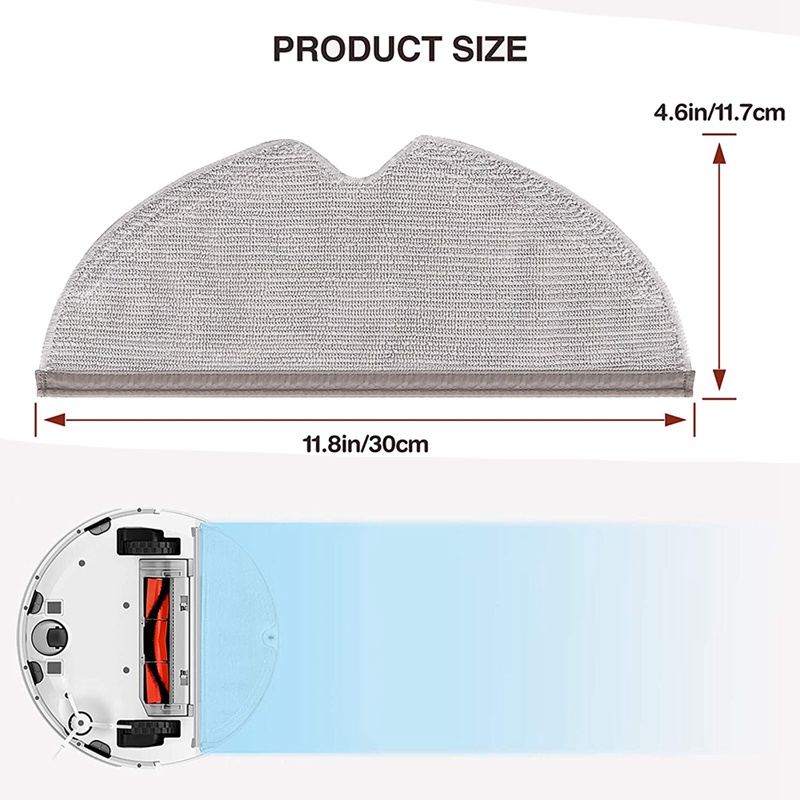 Set 5 Tấm Vải Lau Dành Cho Máy Hút Bụi Xiaomi Roborock S5 MAX S50 S55 Roborock S6 S6 MAXV