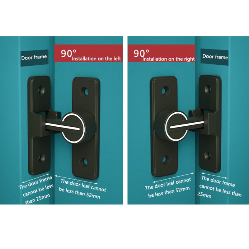 Chốt Cửa Dạng Xoắn 90/180 Độ Chống Trộm Cho Nhà Tắm/Nhà Vệ Sinh
