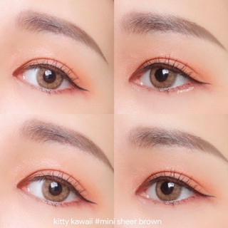 Áp Tròng Giãn Nhẹ MINI SHEER BROWN Ẩm Cao 55% HSD 6 Tháng Lens Nâu Tây Sáng Đủ Độ Có Lệch Make Tây Phù Hợp Mắt Nhạy Cảm
