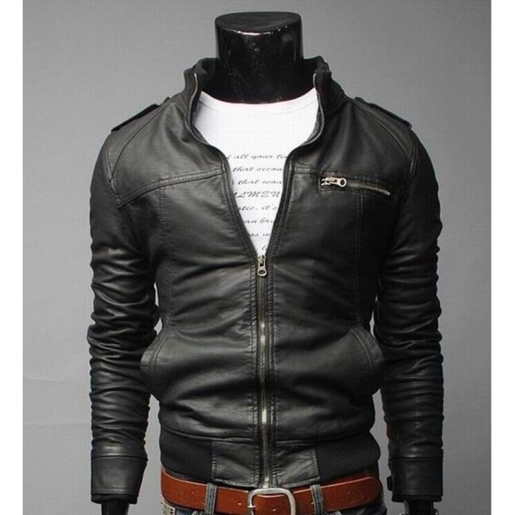 Áo da nam 2 màu Nâu, Đen lịch lãm mềm mại dày dặn