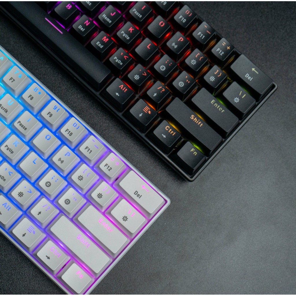 Bàn phím cơ Bluetooth E-Dra EK361W RGB LED I BH 24T Chính hãng Toàn Quốc I Gaming BT Keyboard EDRA EK361 Black/White | BigBuy360 - bigbuy360.vn