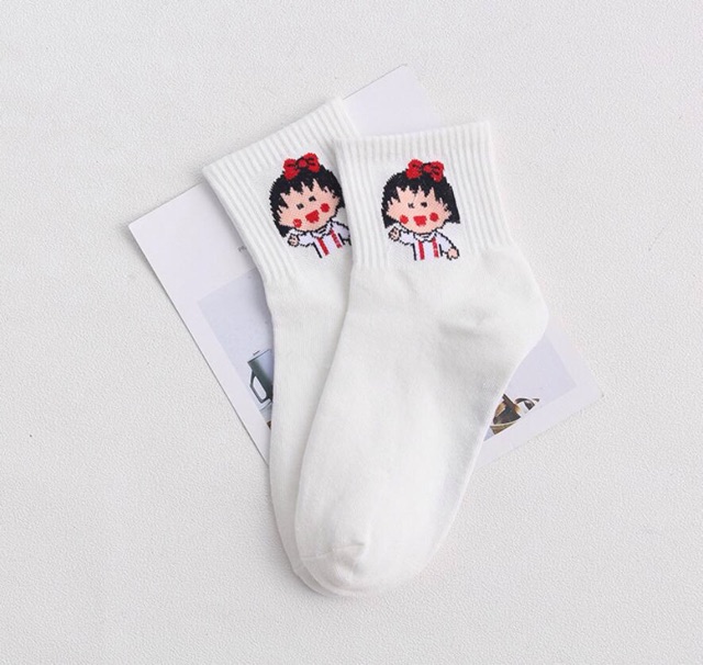Tất cổ nhỡ nhiều màu nhiêu hình cực đáng yêu - Vớ cotton thoáng khí thấm mồ hôi - Quà tặng tất xinh giá rẻ