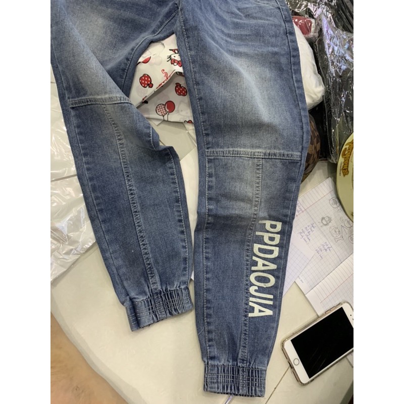 quần jean kiểu bo chun dưới gấu ( video hình thật ) | BigBuy360 - bigbuy360.vn