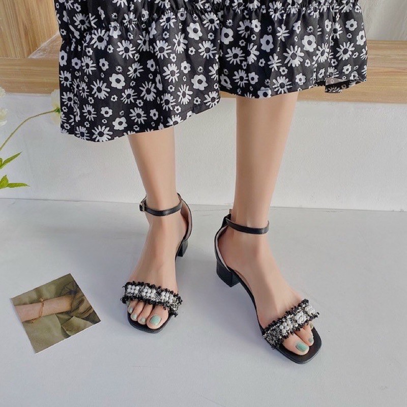 [Mã FAGREEN245 giảm 10% tối đa 30k đơn từ 99k] sandal quai dạ ngọc 4P