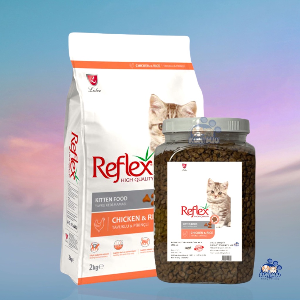 Thức ăn cao cấp Reflex Kitten dành cho mèo con 2kg-Kún Miu
