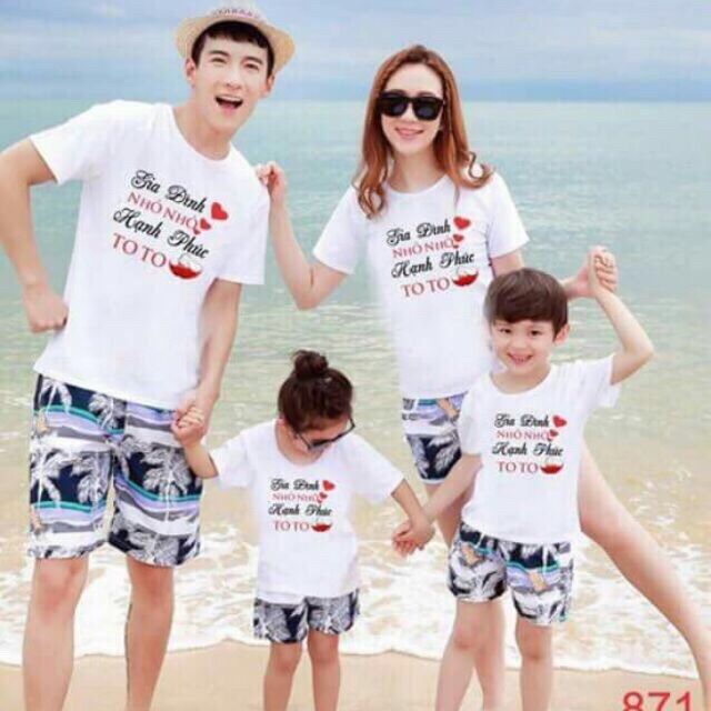 Combo 4 áo gia đình