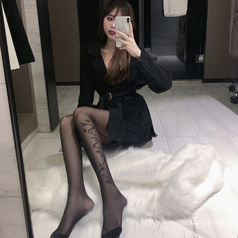 Xixi Quần Tất Thêu Hình Xăm Gợi Cảm Cho Nữ