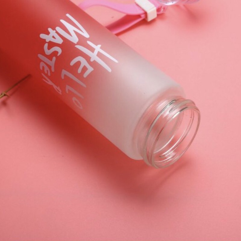 [MUA 3 TẶNG 1] Bình nước thủy tinh Hello Master 400ml an toàn sức khỏe 5 màu sắc unisex Harry's Bottle | BigBuy360 - bigbuy360.vn