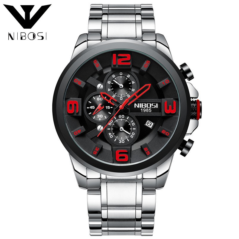 [ xả kho ] Đồng hồ nam Nibosi 2336 dây thép hàng chính hãng cao cấp